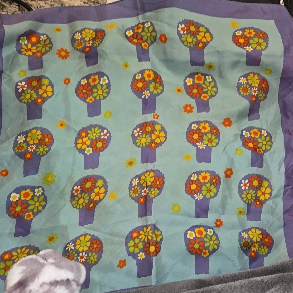 Colorful Floral Patterned Scarf